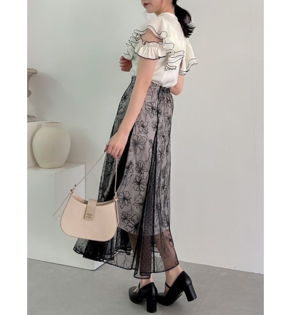 dazzlin「フロントホックフリルトップス」|Tシャツ・カットソー|