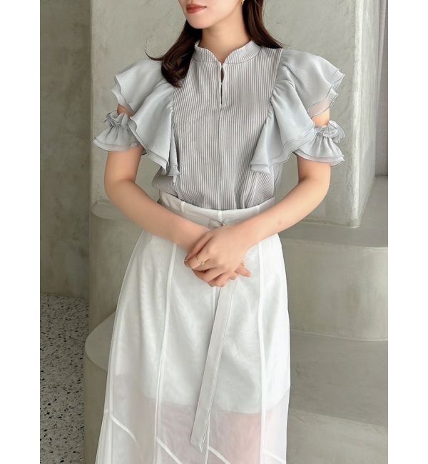 dazzlin「フロントホックフリルトップス」|Tシャツ・カットソー|