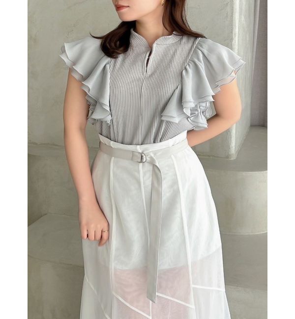 dazzlin「フロントホックフリルトップス」|Tシャツ・カットソー|