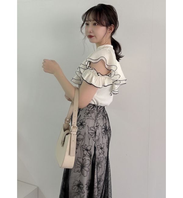 dazzlin「フロントホックフリルトップス」|Tシャツ・カットソー|