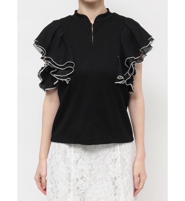 dazzlin「フロントホックフリルトップス」|Tシャツ・カットソー|