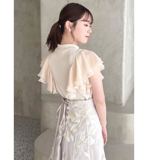 dazzlin「フロントホックフリルトップス」|Tシャツ・カットソー|