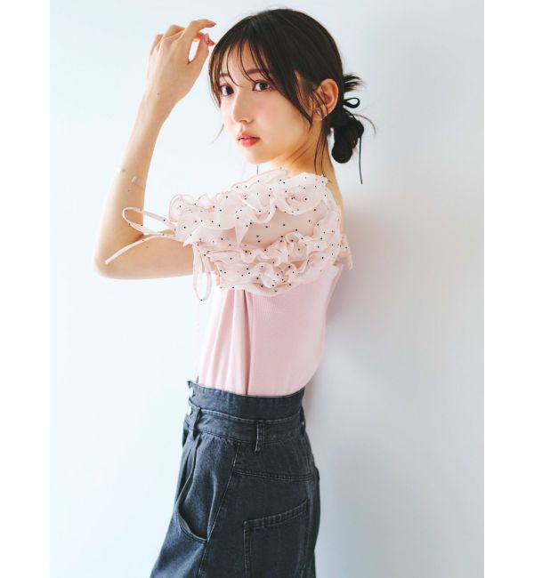 dazzlin「ショルダーボリュームフリルカットプルオーバー」|Tシャツ・カットソー|