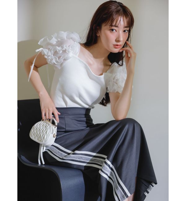 dazzlin「ショルダーボリュームフリルカットプルオーバー」|Tシャツ・カットソー|