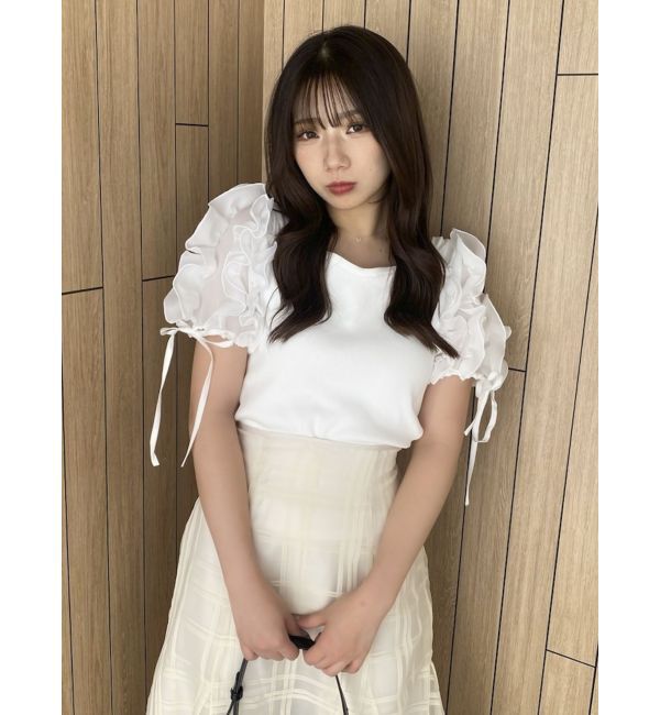 dazzlin「ショルダーボリュームフリルカットプルオーバー」|Tシャツ・カットソー|