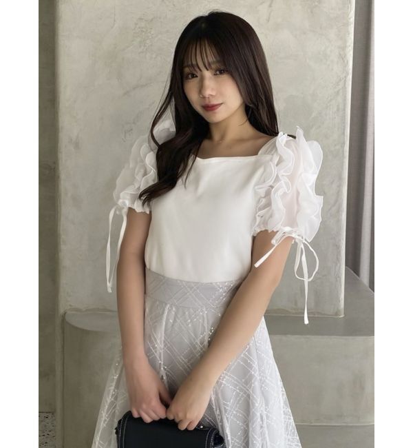 dazzlin「ショルダーボリュームフリルカットプルオーバー」|Tシャツ・カットソー|