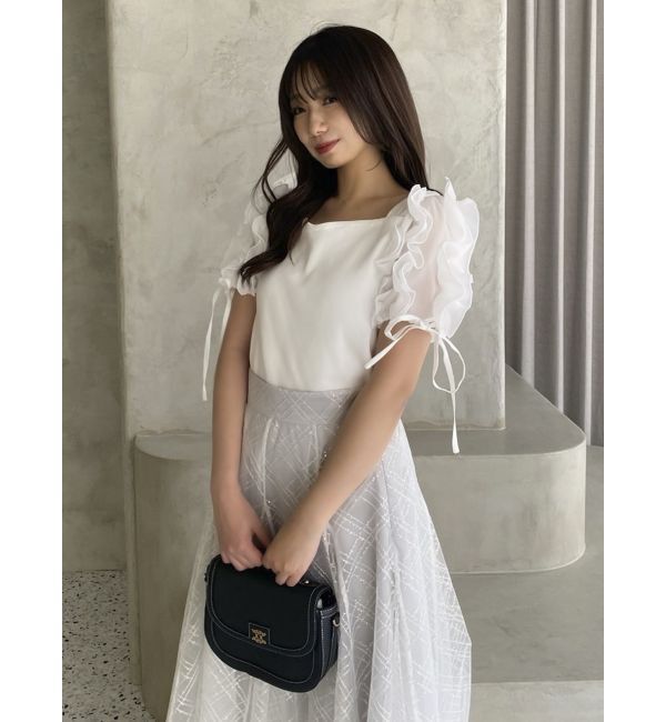 dazzlin「ショルダーボリュームフリルカットプルオーバー」|Tシャツ・カットソー|