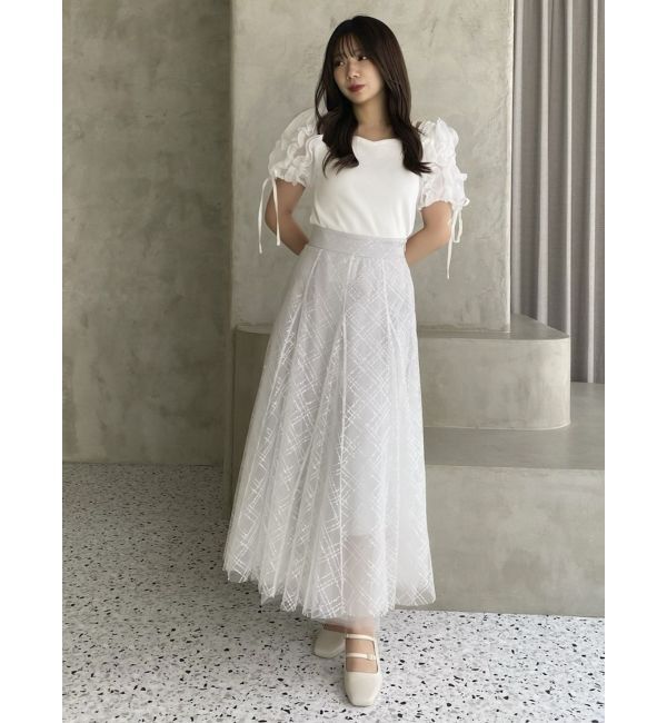 dazzlin「ショルダーボリュームフリルカットプルオーバー」|Tシャツ・カットソー|