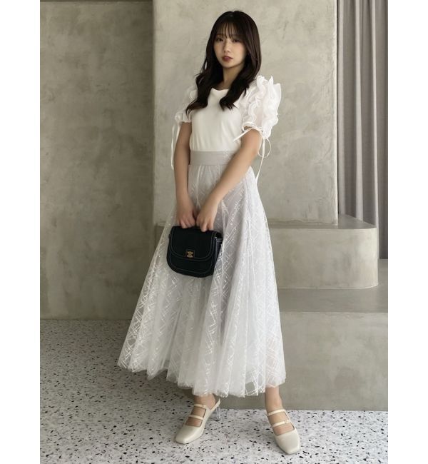 dazzlin「ショルダーボリュームフリルカットプルオーバー」|Tシャツ・カットソー|