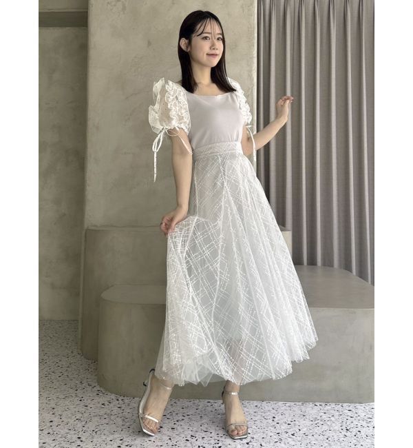 dazzlin「ショルダーボリュームフリルカットプルオーバー」|Tシャツ・カットソー|