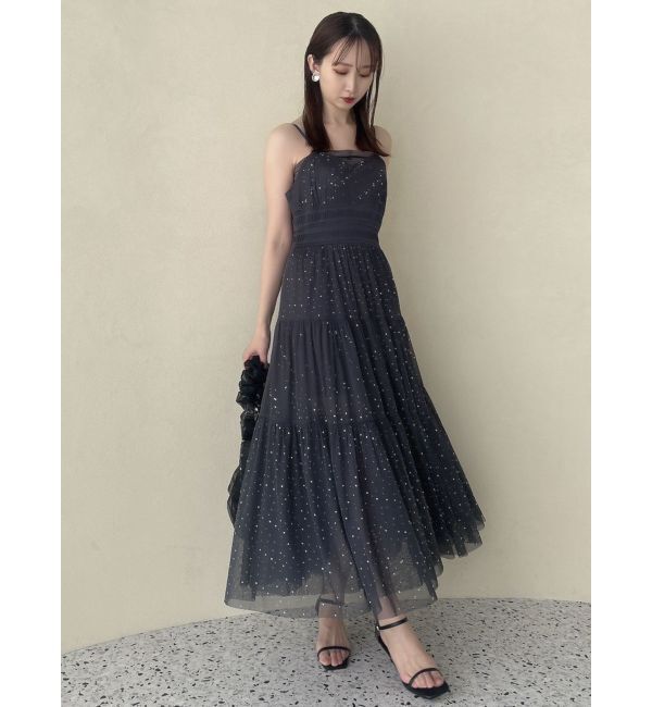 dazzlin「オーロラストーンチュールワンピース」|ワンピース|