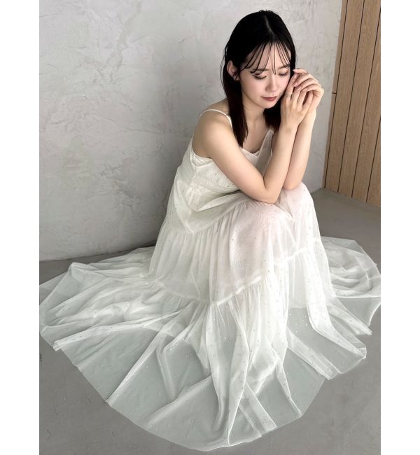 dazzlin「オーロラストーンチュールワンピース」|ワンピース|