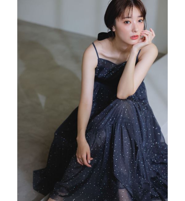 dazzlin「オーロラストーンチュールワンピース」|ワンピース|