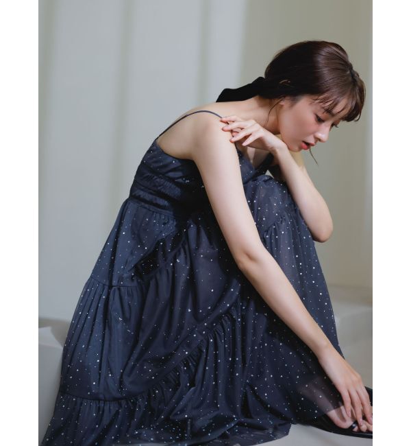 dazzlin「オーロラストーンチュールワンピース」|ワンピース|