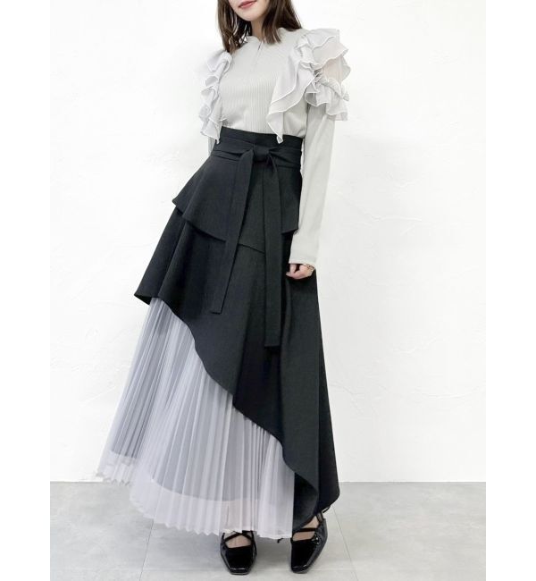 dazzlin「フロントホック長袖フリルトップス」|Tシャツ・カットソー|