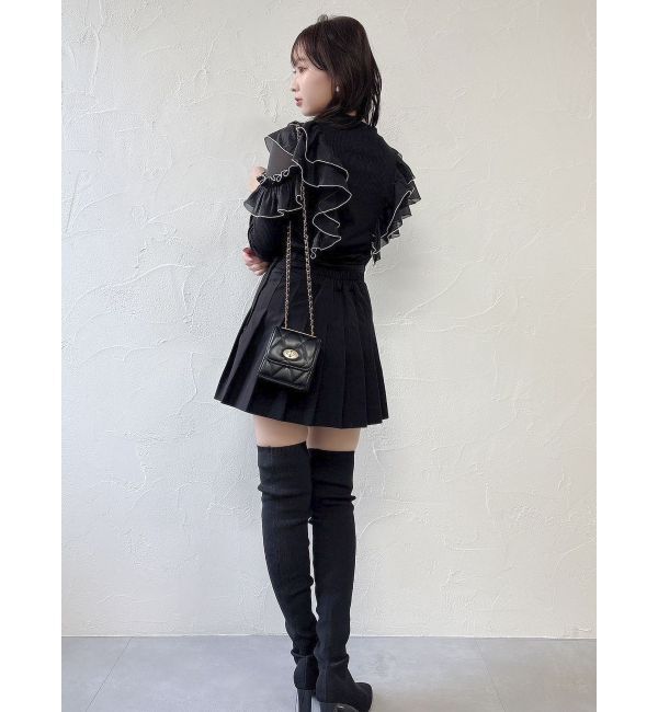 dazzlin「フロントホック長袖フリルトップス」|Tシャツ・カットソー|