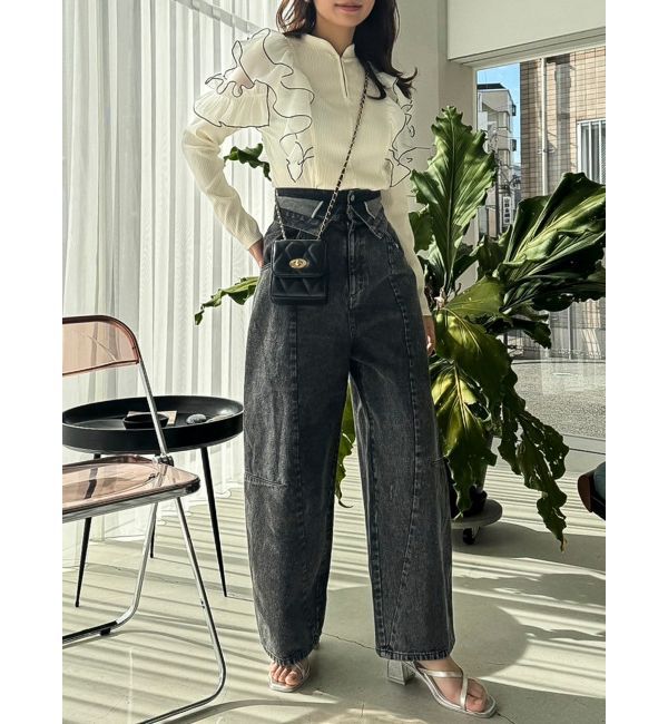 dazzlin「フロントホック長袖フリルトップス」|Tシャツ・カットソー|