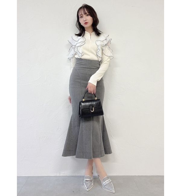 dazzlin「フロントホック長袖フリルトップス」|Tシャツ・カットソー|