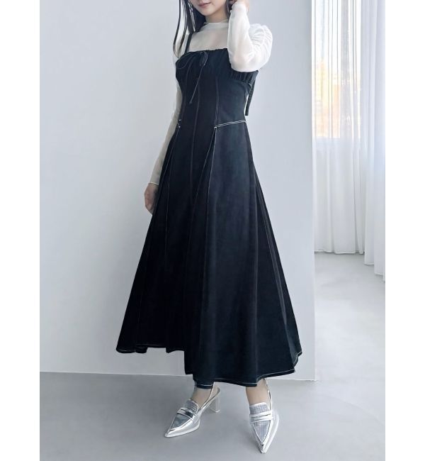 dazzlin「スイッチングステッチジャンスカ」|ワンピース|