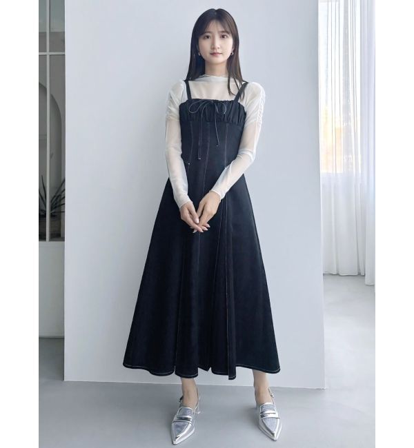 dazzlin「スイッチングステッチジャンスカ」|ワンピース|