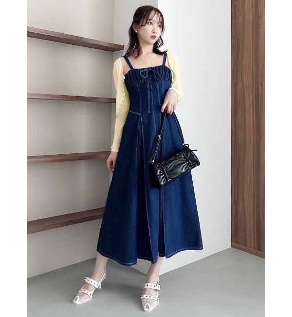 dazzlin「スイッチングステッチジャンスカ」|ワンピース|