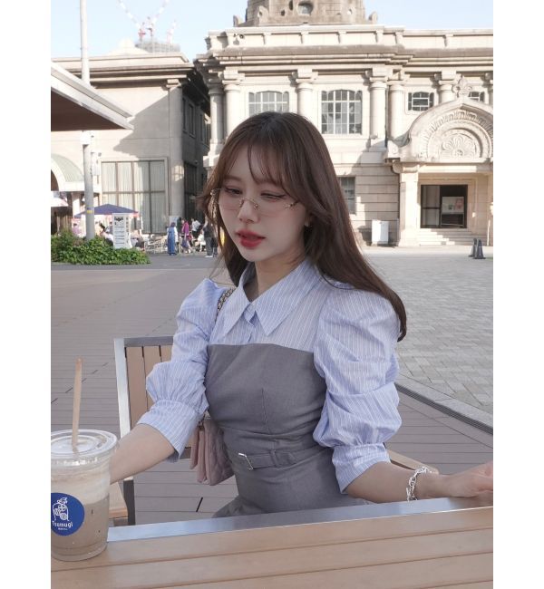 dazzlin「レイヤードシャツミニワンピース」|ワンピース|