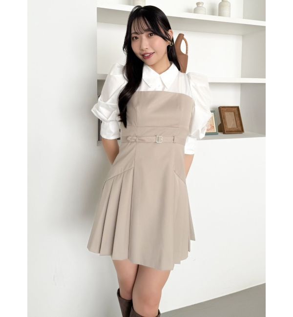 dazzlin「レイヤードシャツミニワンピース」|ワンピース|