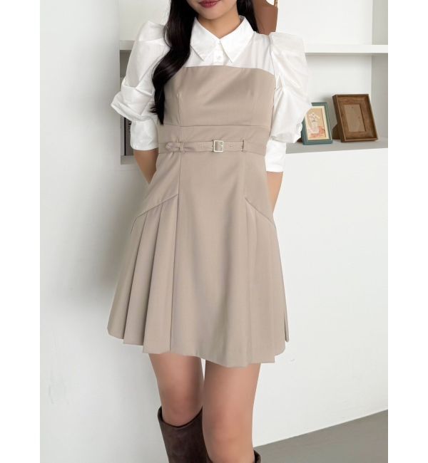 dazzlin「レイヤードシャツミニワンピース」|ワンピース|