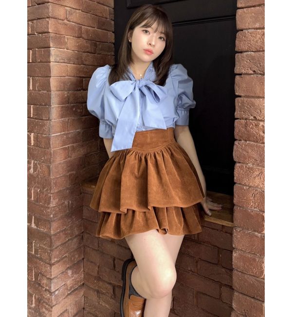 dazzlin「【セットアップ対応】フェイクスウェードミニスカート」|スカート|
