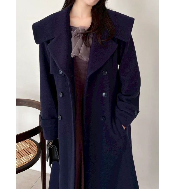 ブルーフォックス　セーラーカラーコート ジャケット 美品 アウトレットSALE！】ダブルフェイスセーラーカラーコート【スピード