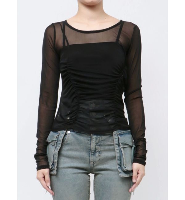 EMODA「チョーカーリボンシアートップ」|Tシャツ・カットソー|