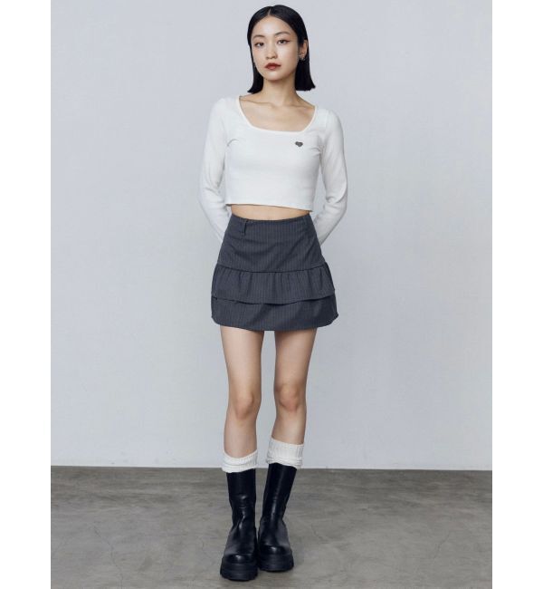EMODA「ティアードフリルミニスカート」|スカート|