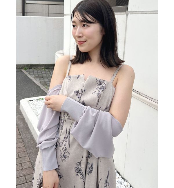 MERCURYDUO「ハイツイストナロースリーブボレロ」|カーディガン|