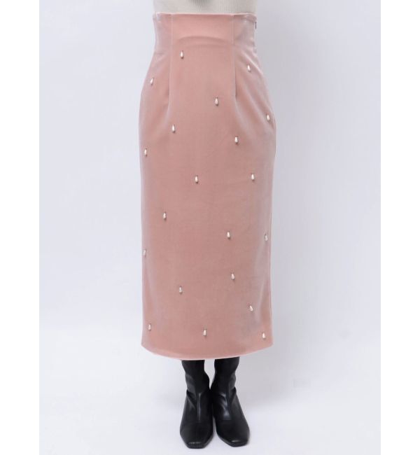 MERCURYDUO「ドロップパールナロースカート」|スカート|