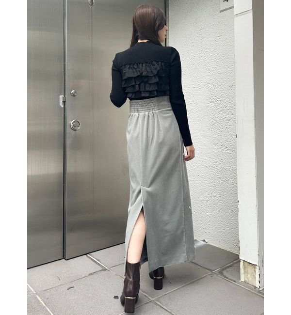 MERCURYDUO「ドロップパールナロースカート」|スカート|