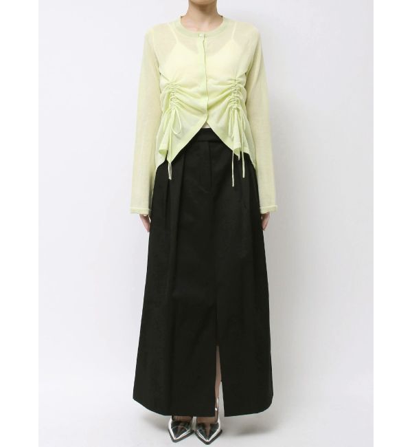 MERCURYDUO「【OUNNOUN】ドロストシアーニットカーデ」|カーディガン|