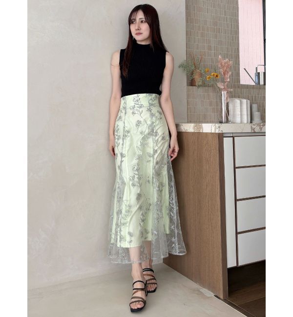 MERCURYDUO「エンブロイダリーマーメイドスカート」|スカート|