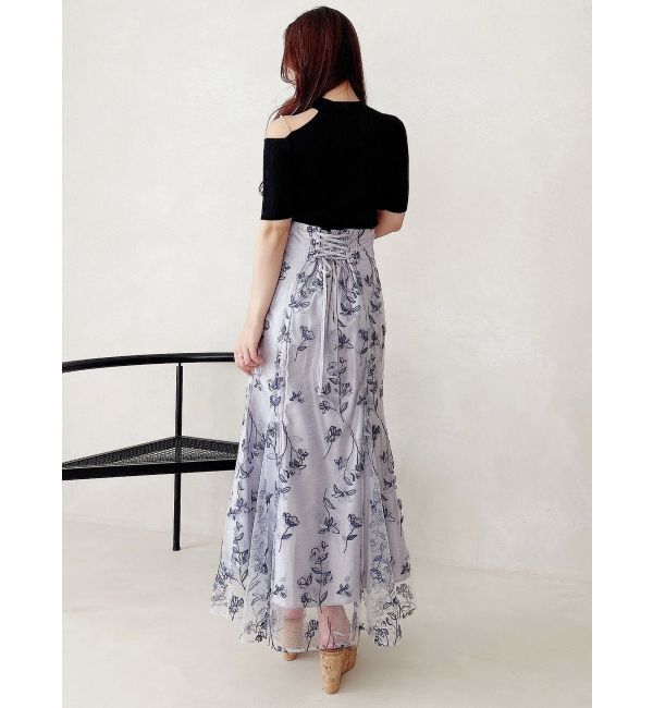 MERCURYDUO「エンブロイダリーマーメイドスカート」|スカート|