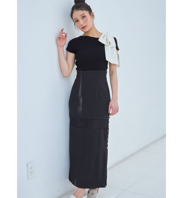 MERCURYDUO「【追加生産】BIGリボン付きニットトップス」|ニット・セーター|