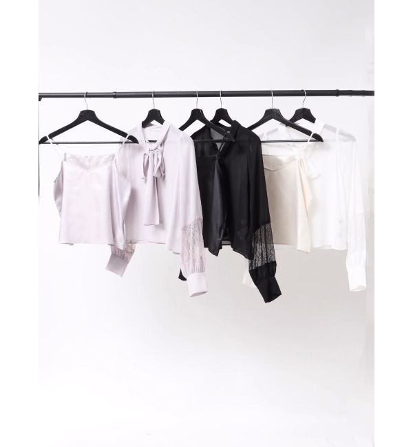 MERCURYDUO「ポイントレースボウタイブラウス」|シャツ・ブラウス|