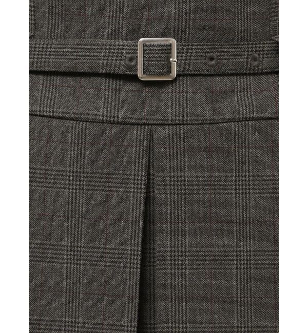 MERCURYDUO「ベルト付きチェックプリーツミニスカパン」|スカート|