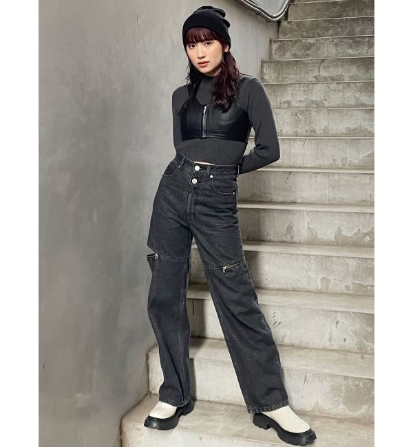 MURUA「クロップトメランジニット」|ニット・セーター|