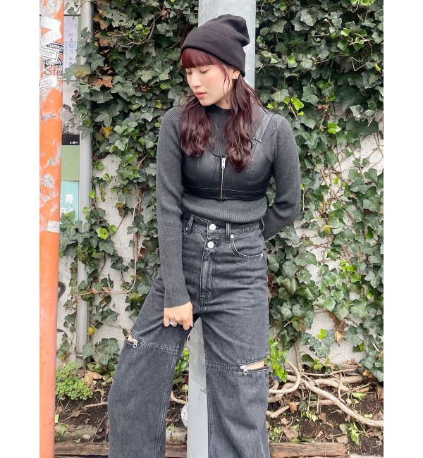 MURUA「クロップトメランジニット」|ニット・セーター|