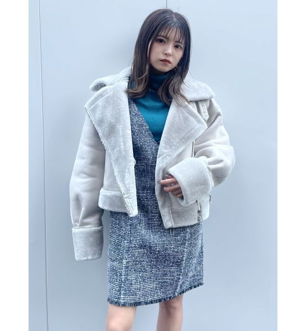 MURUA「フリンジミニジャンパースカート」|ワンピース|