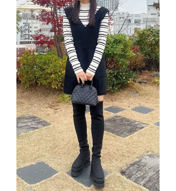 MURUA「フリンジミニジャンパースカート」|ワンピース|