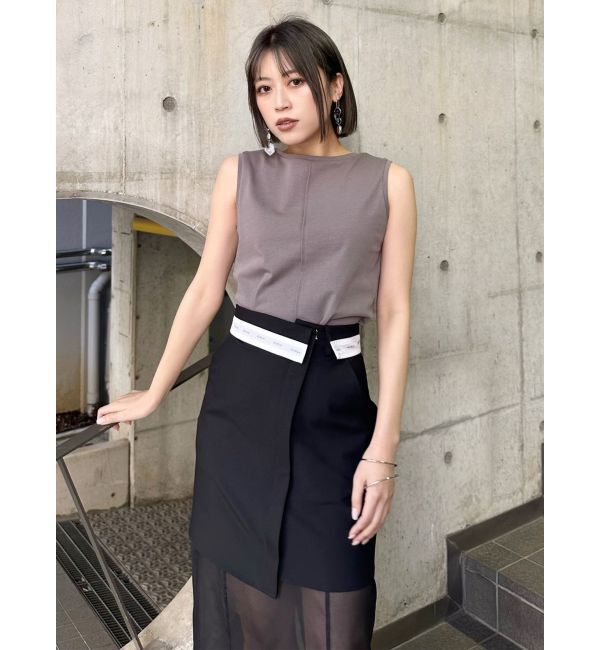 MURUA「ウエストフラップシアーレイヤードスカート」|スカート|