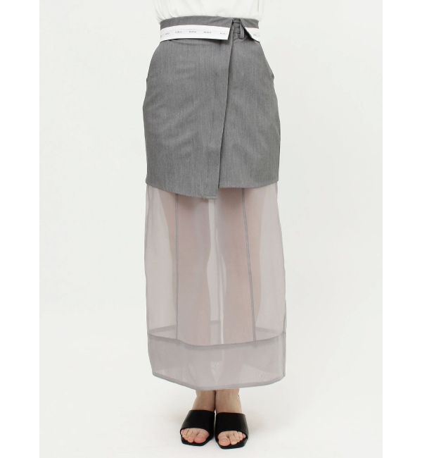 MURUA「ウエストフラップシアーレイヤードスカート」|スカート|