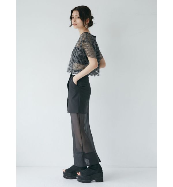 MURUA「ウエストフラップシアーレイヤードスカート」|スカート|