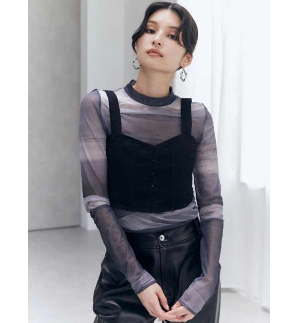 MURUA「フリンジデニムビスチェ」|キャミソール|