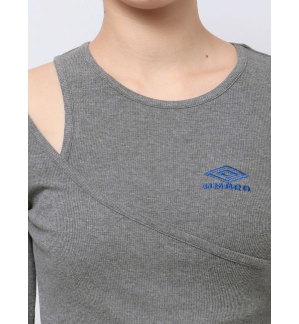 MURUA「【UMBRO&times;MURUA】アシメショルダーリブトップス」|Tシャツ・カットソー|